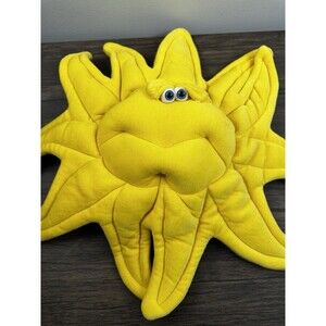 Vintage 90s Sunny Friends Yellow Plush Sun Face Soft  18" by Jennifer Mazur Wall